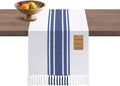 14x90 Inch Blue Vintage Farmhouse 100% Cotton Table Runner