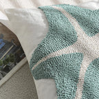 2Pcs 18x18 Tufted Starfish Coastal Beach Canvas Throw Pillow Covers