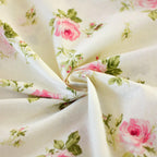 3-Piece Full Rosette Floral Lace Ruffle Princess Duvet Cover Bedding Set for Girls