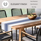 14x90 Inch Blue Vintage Farmhouse 100% Cotton Table Runner