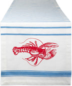 Table Top Décor Collection Spring & Summer Table Runner, 14x72, Lobster Stripe Print