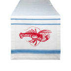 Table Top Décor Collection Spring & Summer Table Runner, 14x72, Lobster Stripe Print