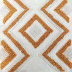 2Pcs 18x18 Yellow Tassel Tufted Embroidered Boho Throw Pillow Covers