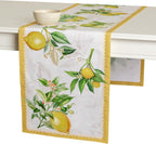 Maison d' Hermine 72 Inch Limoncello 100% Cotton Farmhouse Table Runner