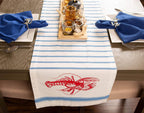 Table Top Décor Collection Spring & Summer Table Runner, 14x72, Lobster Stripe Print