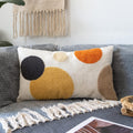 12x20 Inch Yellow Orange Tufted Abstract Boho Mid Century Lumbar Pillow Cover 1PC